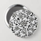 Mandala Flowers 6 Ronde Button 4,0 Cm (Voorkant /achterkant)