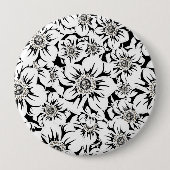 Mandala Flowers 6 Ronde Button 4,0 Cm (Voorkant)