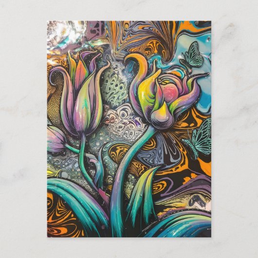 Mandala Flowers Briefkaart (Voorkant)