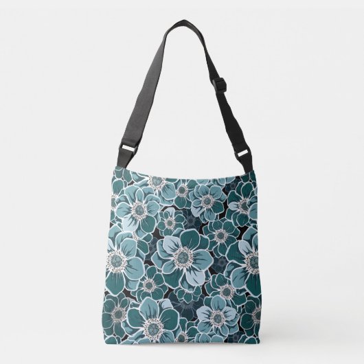 Mandala Flowers Crossbody Tas (Voorkant)