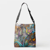 Mandala Flowers Crossbody Tas (Achterkant)