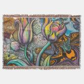 Mandala Flowers Deken (Voorkant)