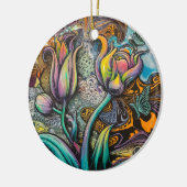 Mandala Flowers Keramisch Ornament (Links)