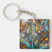 Mandala Flowers Sleutelhanger (voorkant)