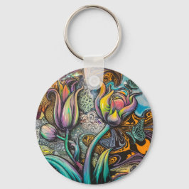 Mandala Flowers Sleutelhanger