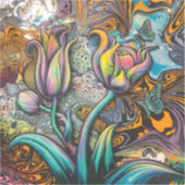 Mandala Flowers Sticker (Voorkant)