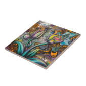 Mandala Flowers Tegeltje (Zijkant)