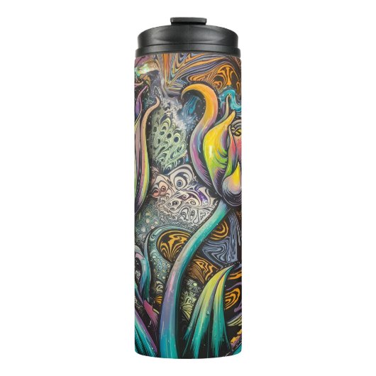 Mandala Flowers Thermosbeker (Voorkant)