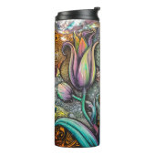 Mandala Flowers Thermosbeker (Gedraaid links)