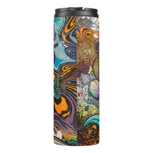 Mandala Flowers Thermosbeker (Achterkant)