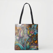 Mandala Flowers Tote Bag (Voorkant)
