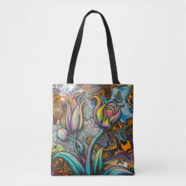 Mandala Flowers Tote Bag