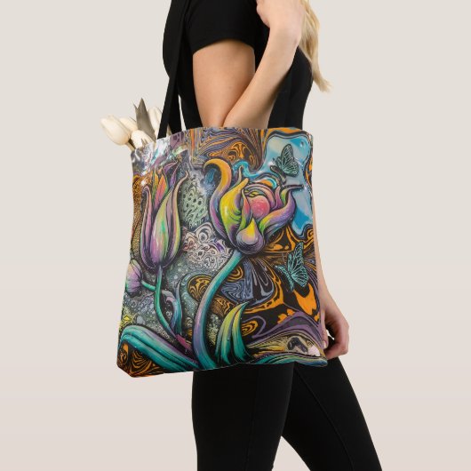 Mandala Flowers Tote Bag (Dichtbij)