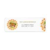 Mandala Foliage Thanksgiving Retour Adres Label (Voorkant)