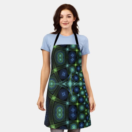 Mandala Fractal Art Psychedelic Lights Schort (Gedragen)