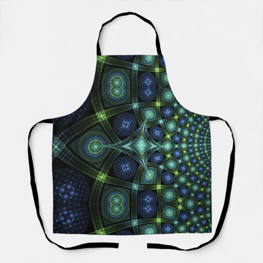 Mandala Fractal Art Psychedelic Lights Schort (Voorkant)