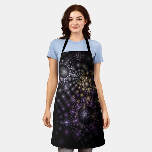 Mandala Fractal Art Psychedelic Universe Spheres Schort (Gedragen)