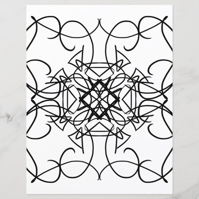Mandala Fractal Coloring Page (Voorkant)