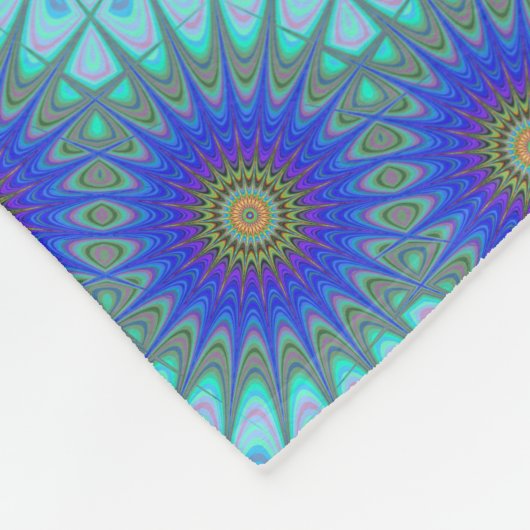 Mandala fractal fleece deken (Hoek)