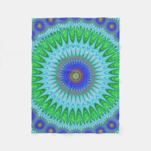 Mandala fractal fleece deken (Voorkant)