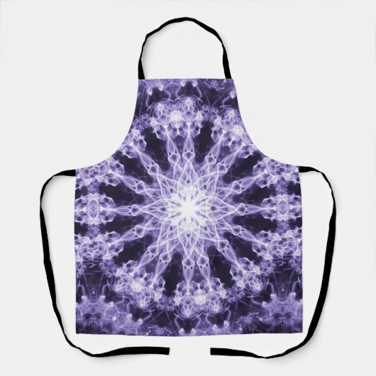 Mandala Fractal Psychedelic Retro Trippy Hippie Schort (Voorkant)