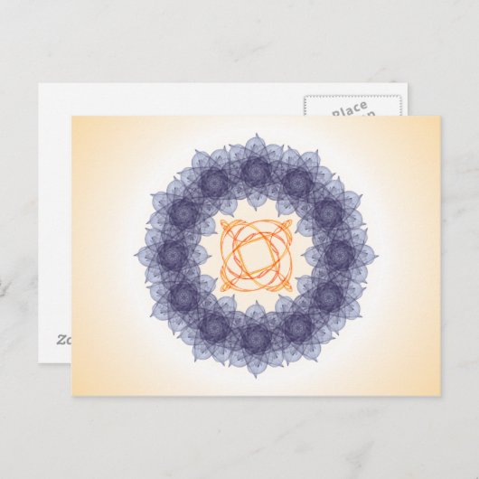 Mandala fractale samenstelling #13 briefkaart (Voorkant / Achterkant)