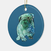 Mandala frans Bulldog Circle Ornament (Links)