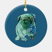 Mandala frans Bulldog Circle Ornament (Achterkant)
