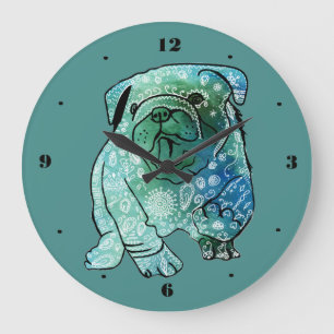 Mandala French Bulldog Wall Clock Grote Klok