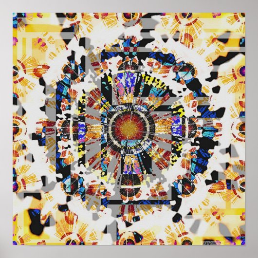 Mandala Funnels 8 Poster (Voorkant)