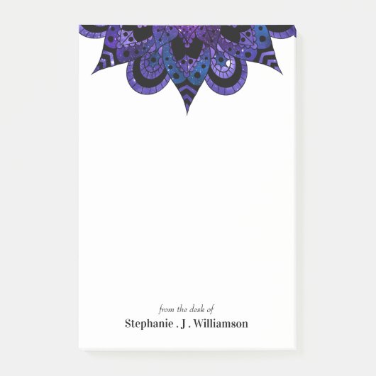 Mandala Galaxy Name Post-It Notes (Voorkant)