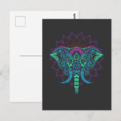 Mandala Ganesha Indian Elephant Animal Art Briefkaart (Voorkant / Achterkant)