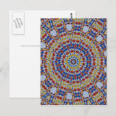 Mandala geel blauw briefkaart (Voorkant / Achterkant)
