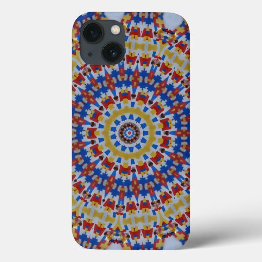 Mandala geel blauw Case-Mate iPhone case (Achterkant)