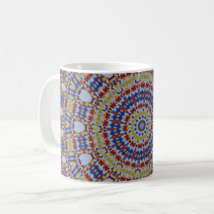 Mandala geel blauw koffiemok