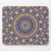 Mandala geel blauw muismat (Voorkant)