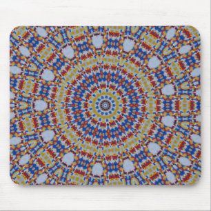 Mandala geel blauw muismat