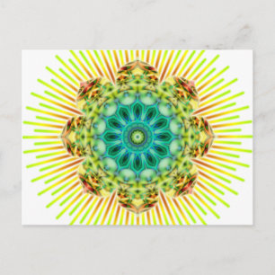 Mandala geel groen Maak uw eigen achtergrond Briefkaart