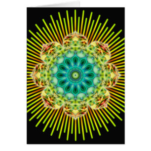 Mandala geel groen zwart