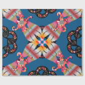 Mandala gekleurd op een gele achtergrond. Uitnodig Cadeaupapier (Vlak)