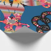 Mandala gekleurd op een gele achtergrond. Uitnodig Cadeaupapier (Hoek)