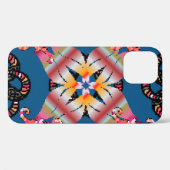 Mandala gekleurd op een gele achtergrond. Uitnodig Case-Mate iPhone Case (Achterkant (horizontaal))