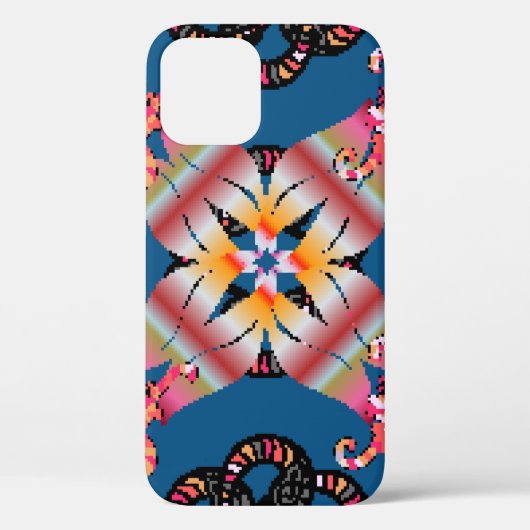 Mandala gekleurd op een gele achtergrond. Uitnodig Case-Mate iPhone Case (Achterkant)