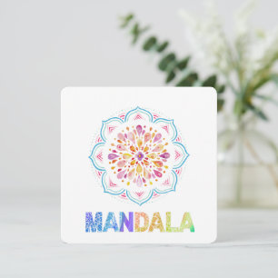 MANDALA GEKLEURDE LOTUS BLOEM KAART
