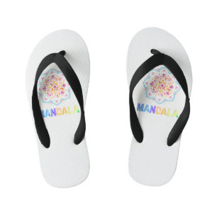 MANDALA GEKLEURDE LOTUS BLOEM KINDER TEENSLIPPERS