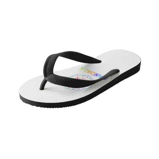 MANDALA GEKLEURDE LOTUS BLOEM KINDER TEENSLIPPERS (Schuin)