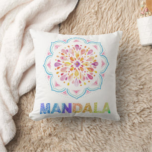 MANDALA GEKLEURDE LOTUS BLOEM KUSSEN
