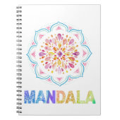 MANDALA GEKLEURDE LOTUS BLOEM NOTITIEBOEK (Voorkant)