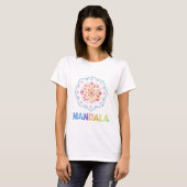MANDALA GEKLEURDE LOTUS BLOEM T-SHIRT (Voorkant volledig)