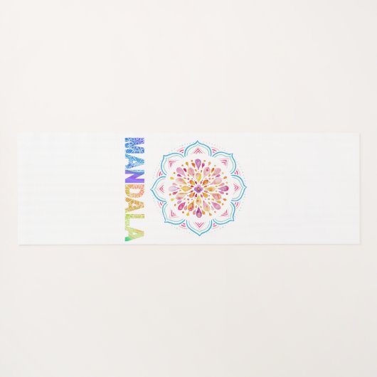 MANDALA GEKLEURDE LOTUS BLOEM YOGAMAT (Achterkant (horizontaal))